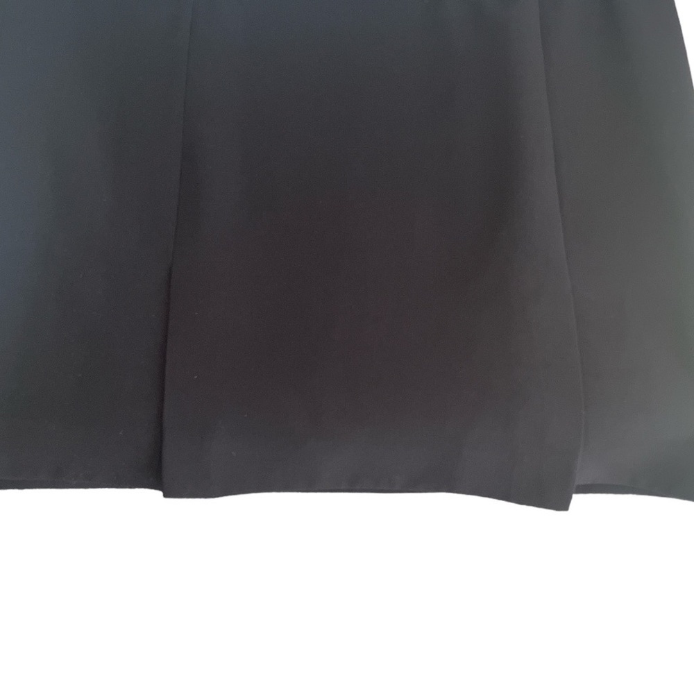 Tahari Black Classic Crepe Sleeveless Dress Back Slits 10 - Picture 8 of 9